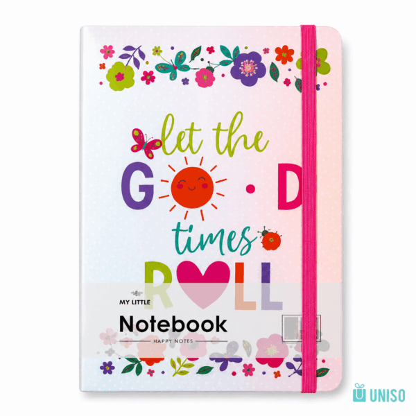 Caderno A6 Pautado Happy Day c/ Elástico 10,5x14,5cm 96 fls – UNISO – UND