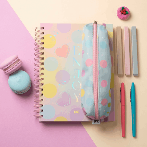 Caixa Criativa Enjoy Caderno Smart Colegial + Estojo - DAC