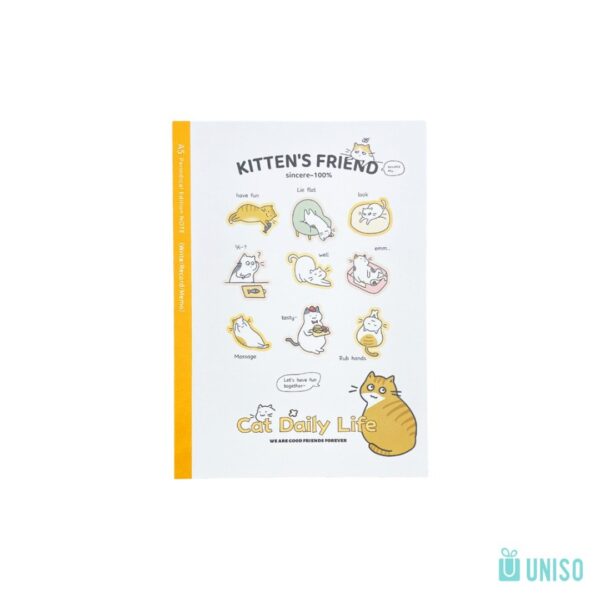 Caderno A5 Pautado Gatos Kitten's Friends 14,5x21cm - UNISO - UND
