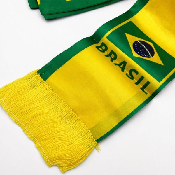 Faixa Cachecol Cetim 136x1,4cm Brasil Copa do Mundo – IMPORTADO – UND