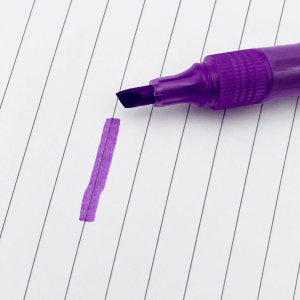 Marca Texto Neon Roxo – YINS PAPER – CX 12 UND