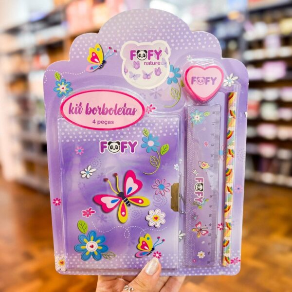 Kit Borboletas LILÁS 4 Peças - FOFY - BLISTER