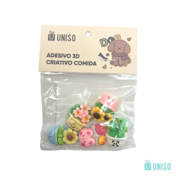 Adesivo 3D Criativo Fofuras 2x2cm - UNISO - UND