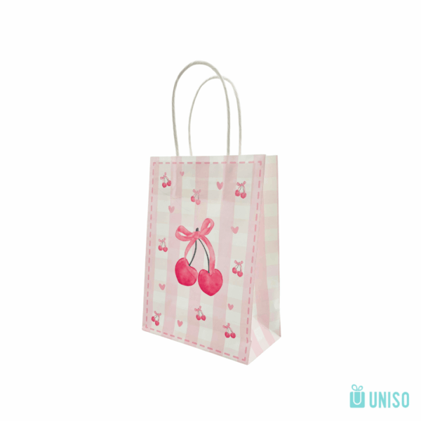 Embalagem Sacola  Presente Cereja 15x 21x 8cm – UNISO – UND