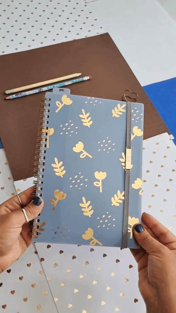 Caderno Aramado A6 Flores - DAC
