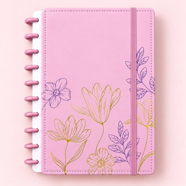 Caderno de Disco FLORES Color B5 80 Fls/10 discos - 25,5x18,5cm - IMPORTADO - UND