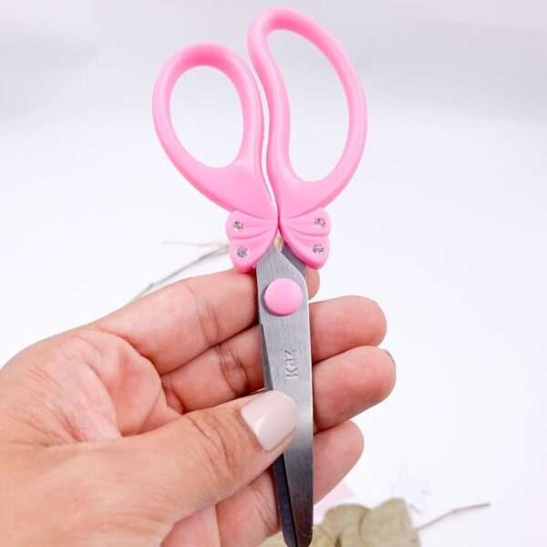 Tesoura fofa Borboleta Brilho 15 cm KAZ