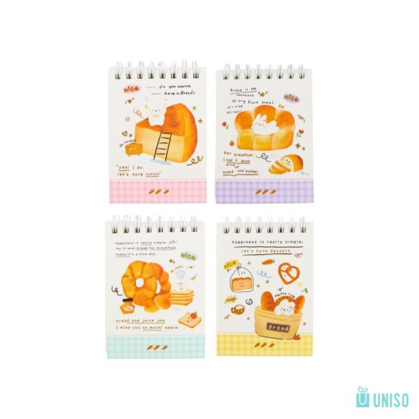 Bloco de Notas Aramado A7 Pão 7,7x10,7cm 80 fls - UNISO - UND