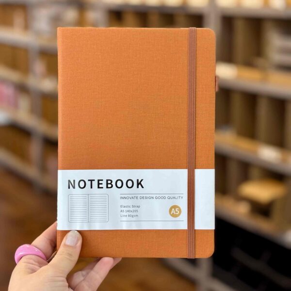 Caderno A5 Premium Capa Linho c/ Elástico 14x20,5cm - IMPORTADO - UND