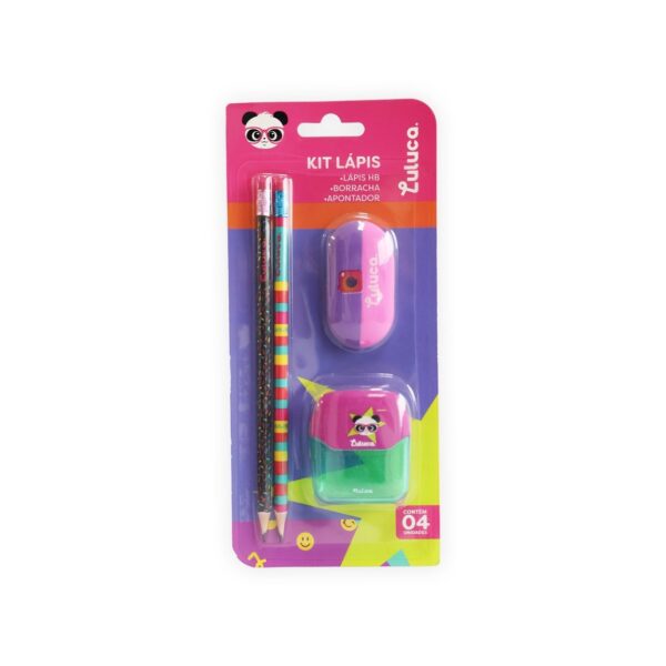 Kit Escolar 4 Peças Luluca - SKYPAPER - BLISTER
