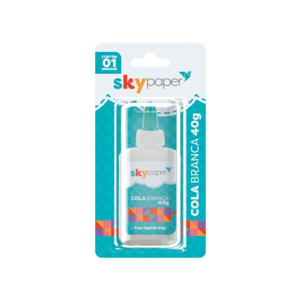 Cola Branca Líquida 40 g - SKYPAPER - BLISTER