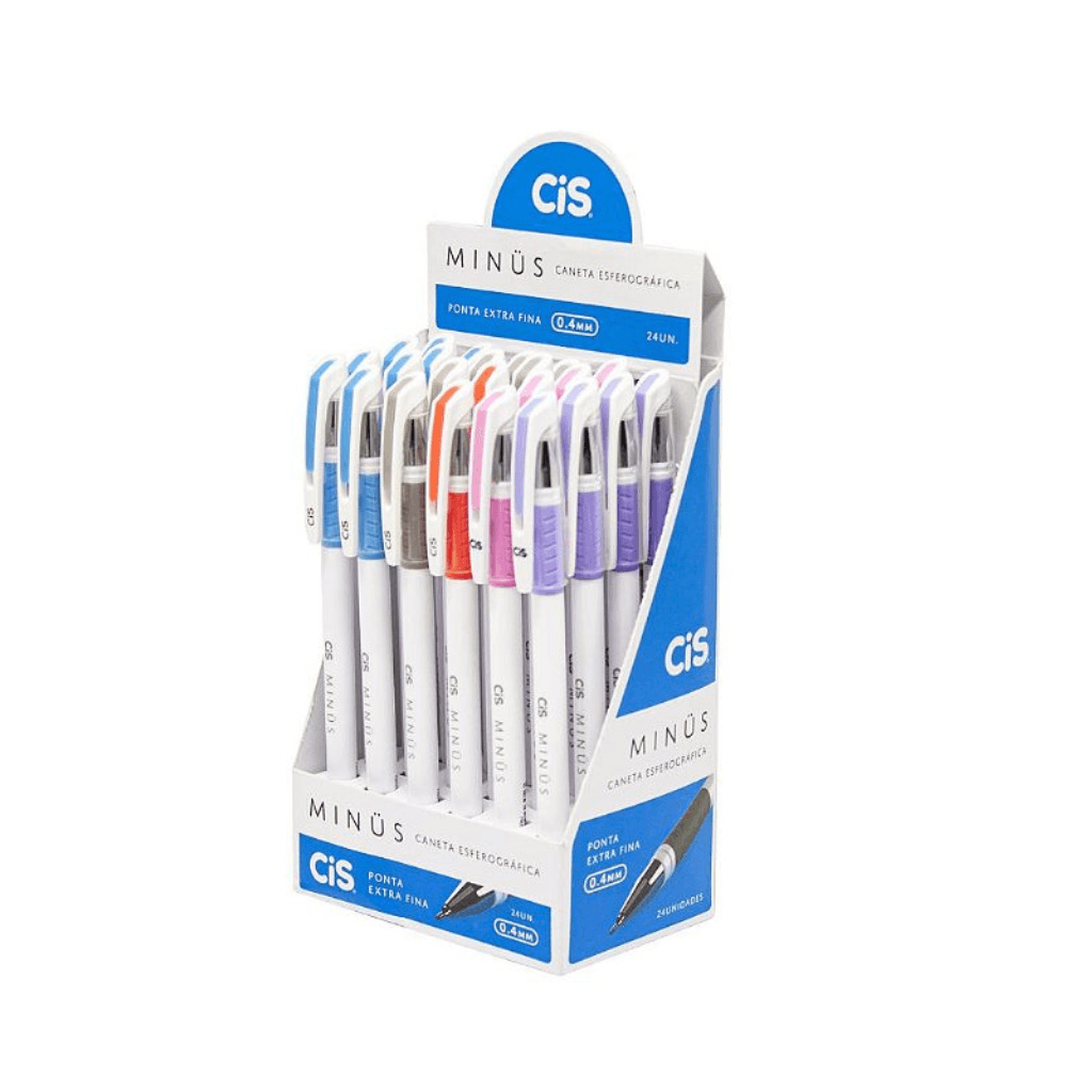 Caneta Esferográfica 0.4 mm Minus - CIS - CX 24 UND