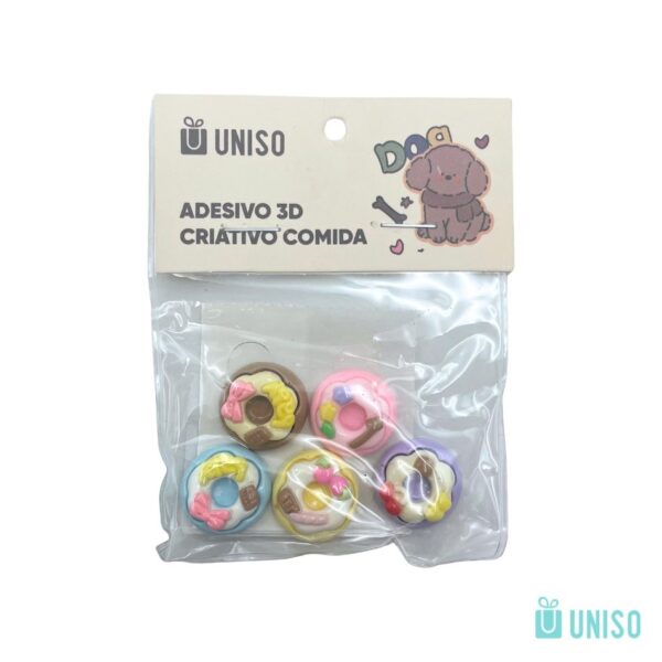 Adesivo 3D Criativo Fofuras 2x2cm - UNISO - UND