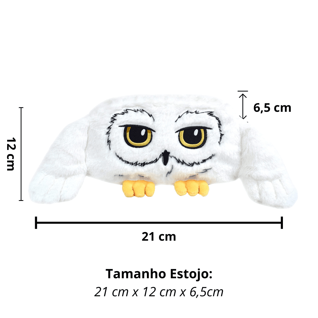Estojo Fluffy Pelúcia Coruja Edwiges Harry Potter - DAC