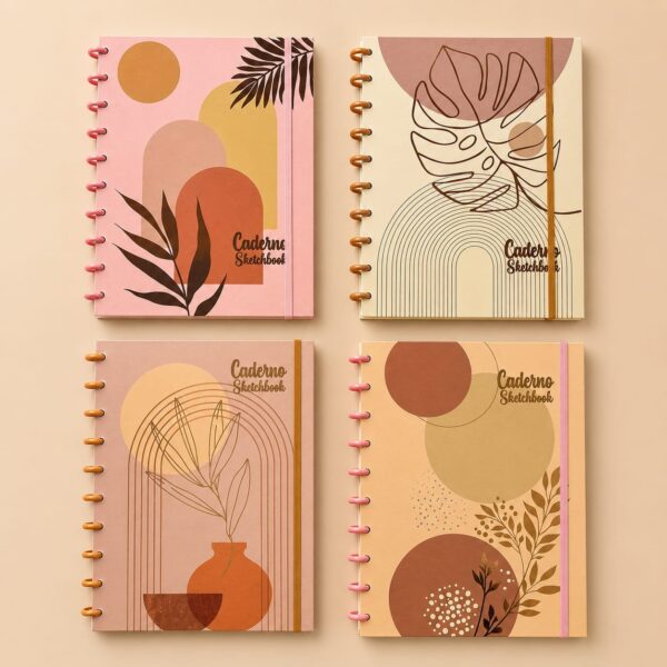 Caderno de Disco SKETCHBOOK  s/ Pauta BOHO 10 Discos 18,5x25,2cm 80 fls - IMPORTADO - UND