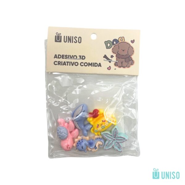 Adesivo 3D Criativo Fofuras 2x2cm - UNISO - UND