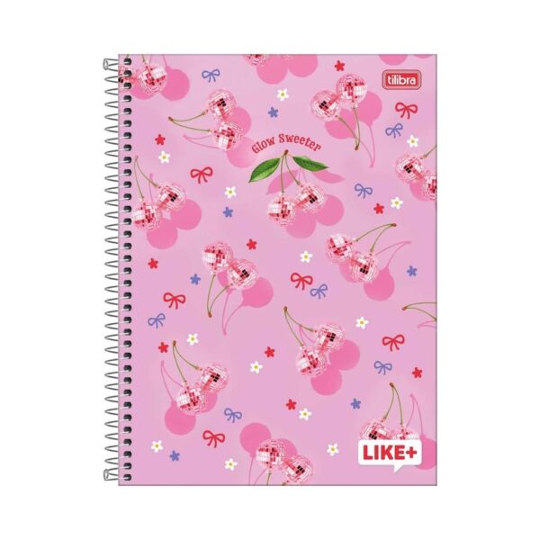 Caderno Espiral Capa Dura Universitário 1M Like+ Feminino 20x27,5cm 96 Fls - TILIBRA - UND
