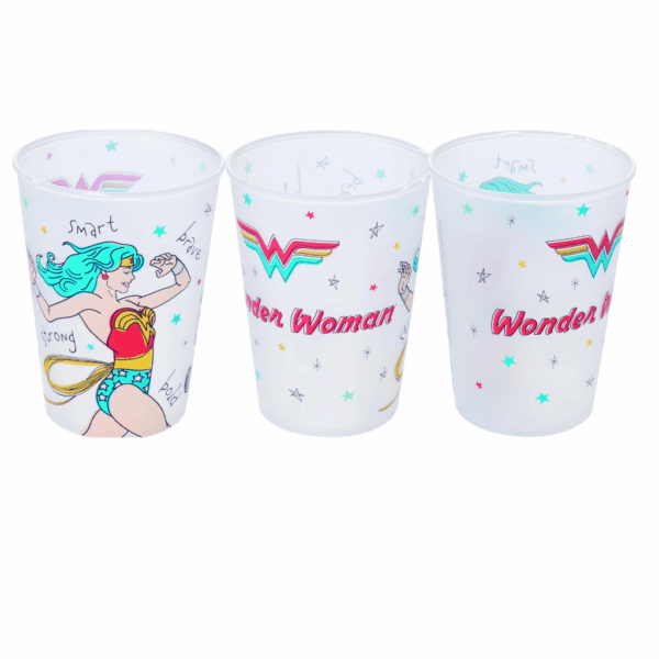 Copo Mulher-Maravilha 320 ml Sortido - PLASÚTIL - UND