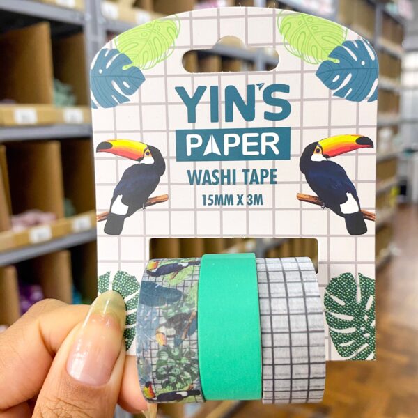 Fita Adesiva Washi Tape Tucano 15mm x 3m – YINS PAPER – BLISTER
