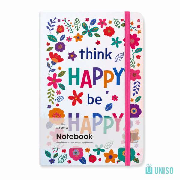 Caderno A6 Pautado Happy Day c/ Elástico 10,5x14,5cm 96 fls – UNISO – UND