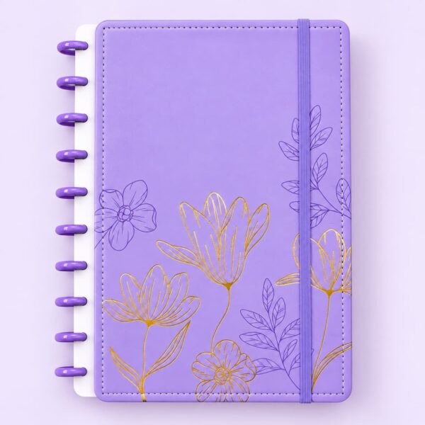 Caderno de Disco FLORES Color B5 80 Fls/10 discos - 25,5x18,5cm - IMPORTADO - UND
