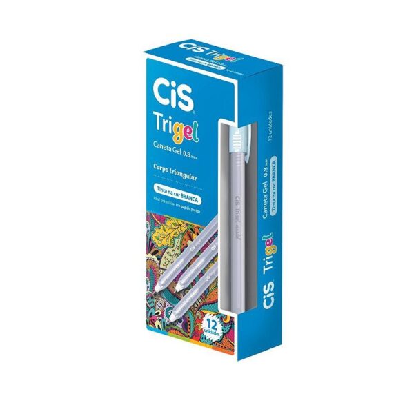 Caneta Trigel Branca 1.0 mm - CIS - CX 12 UND
