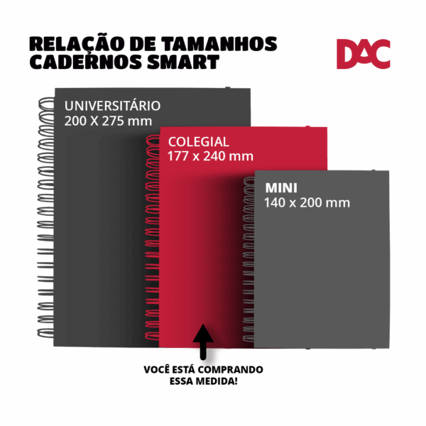 Refil Folhas Reposicionável Caderno Smart Colegial ROSA - DAC