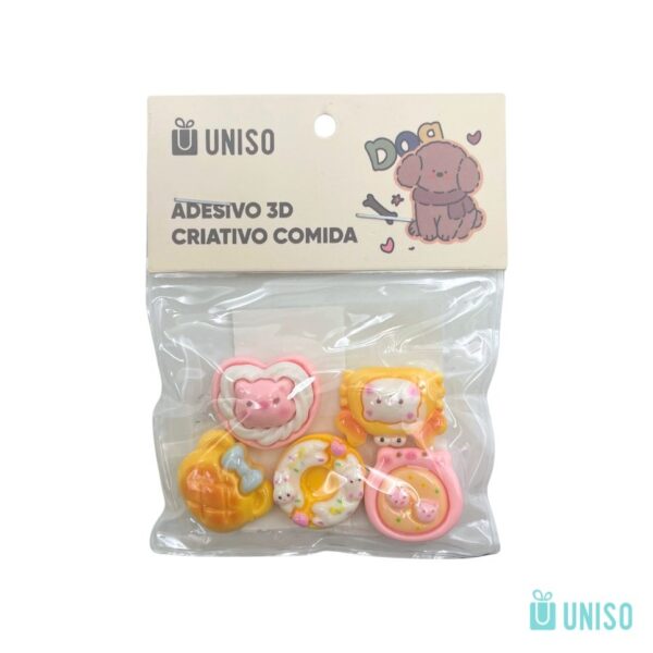 Adesivo 3D Criativo Fofuras 2x2cm - UNISO - UND