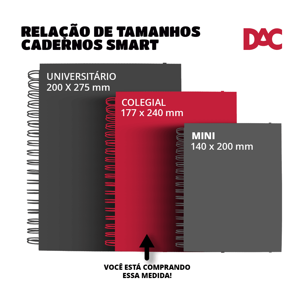 Caderno Smart Colegial Hello 80 fls - DAC