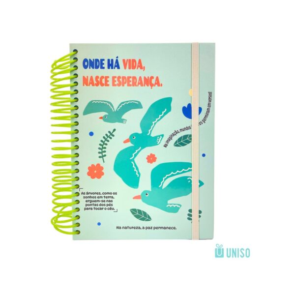 Caderno A5 Espiral Pautado Floresça 5,4x21,2cm 160 folhas - UNISO - UND