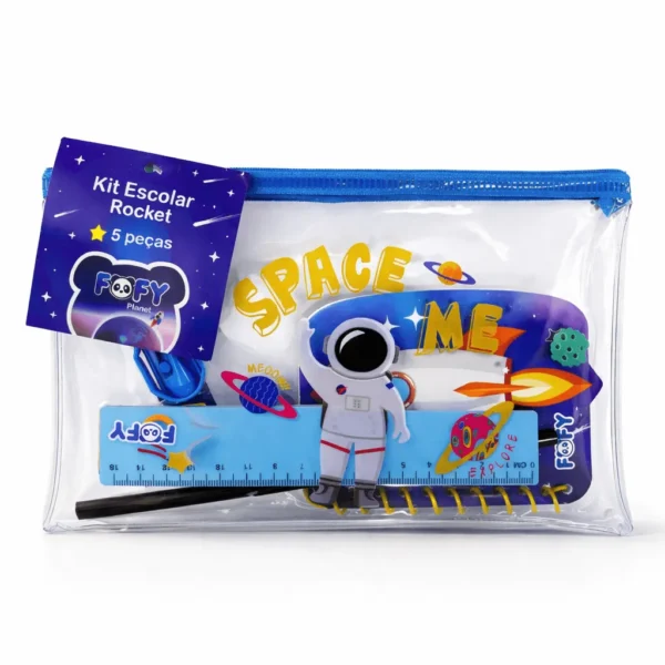 Kit Escolar Foguete Rocket 5 Peças - FOFY - UND