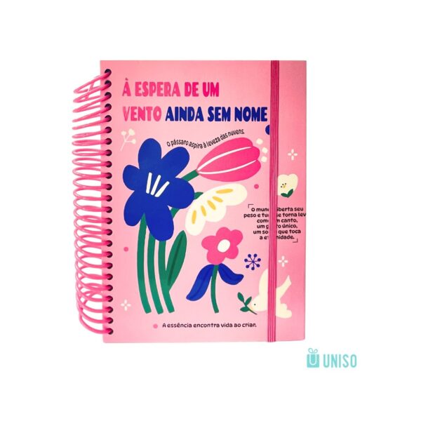 Caderno A5 Espiral Pautado Floresça 5,4x21,2cm 160 folhas - UNISO - UND
