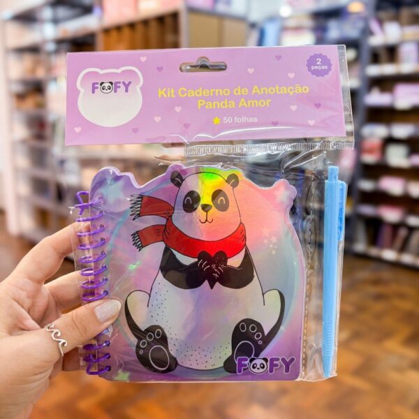 Kit Caderno de Anotação Panda Amor - FOFY - UND