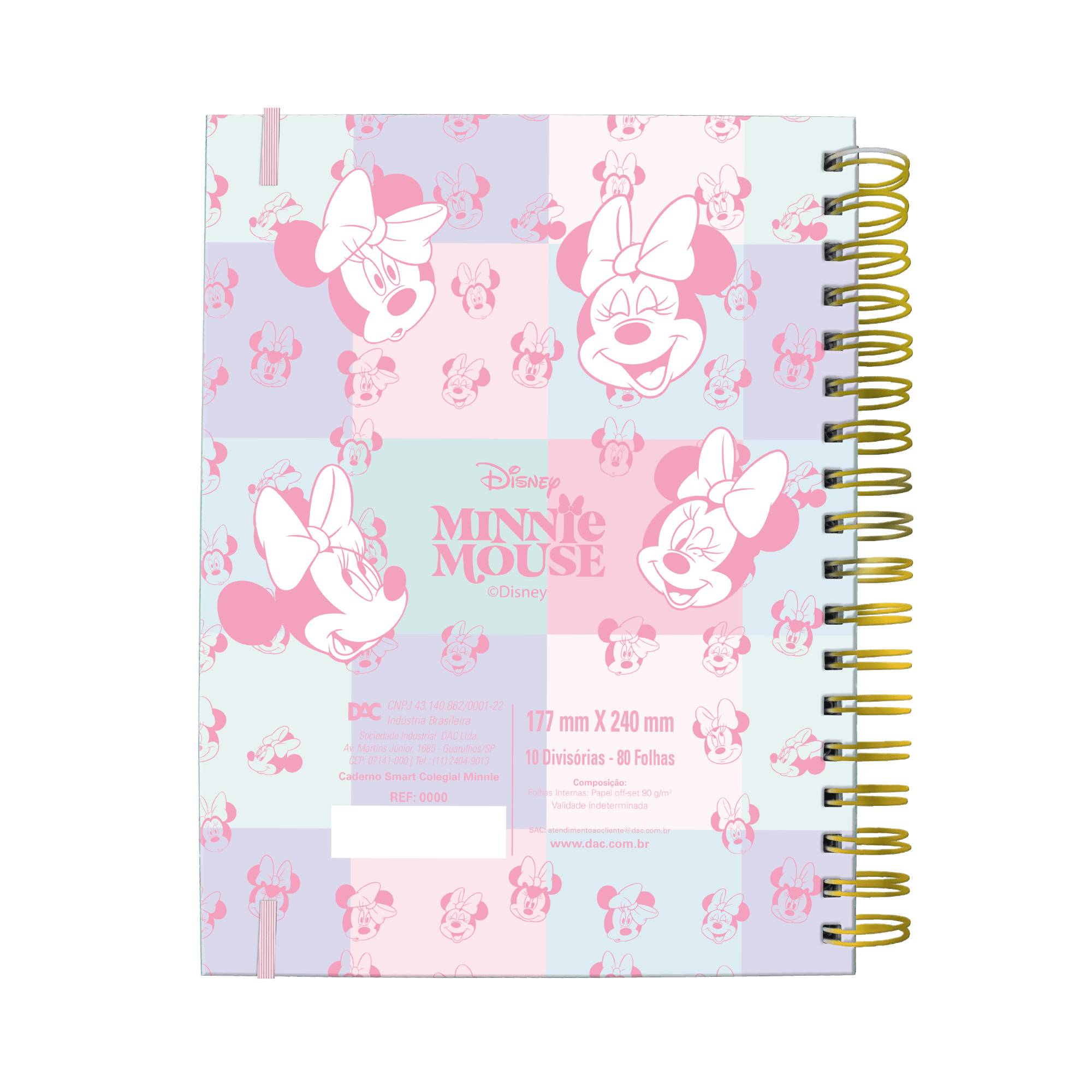 Caderno Smart Colegial Minnie Mouse 80 fls - DAC