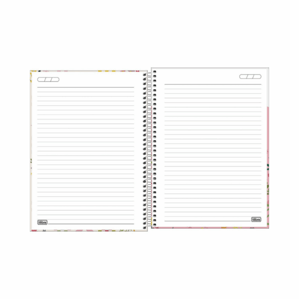 Caderno Universitário Espiral Flores CHARME 1 M 80 Fls - TILIBRA - UND