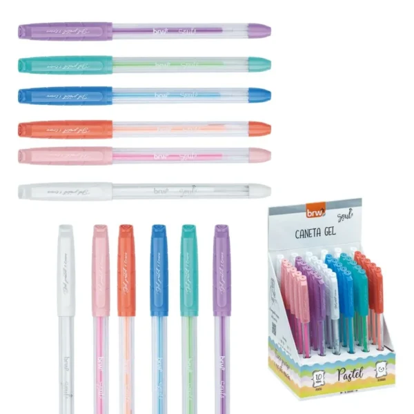 Caneta Esferográfica Gel Pastel 1.0mm - BRW - UND