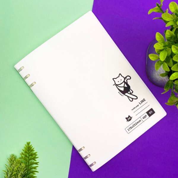 Caderno Fichário Reposicionável B5 Gatinho 48 fls 17,8x25,2cm - IMPORTADO - UND