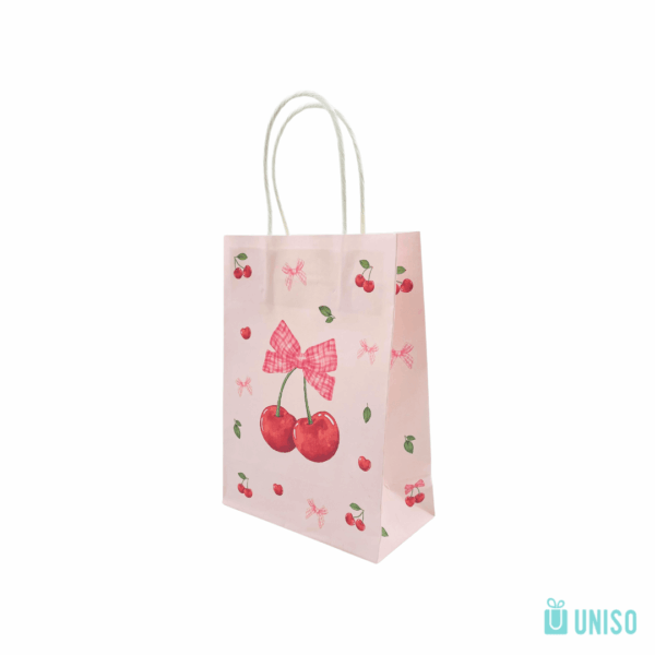 Embalagem Sacola  Presente Cereja 15x 21x 8cm – UNISO – UND
