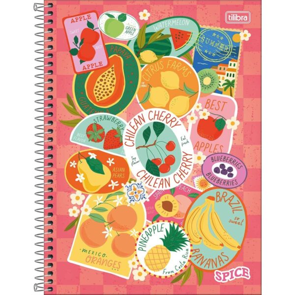 Caderno Universitário Espiral 1M 80 fls SPICE FEMININO - TILIBRA - UND