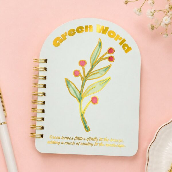 Caderneta Aramada Green World 10x14,5cm 60 Fls - SKYPAPER - UND