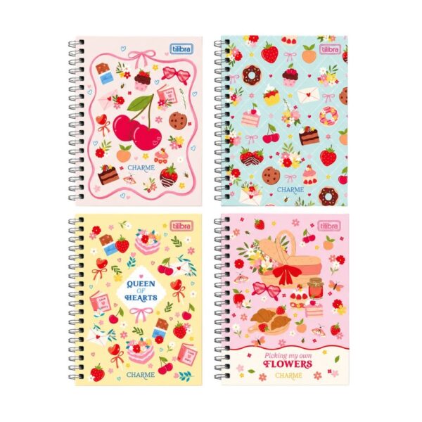 Caderno Universitário Espiral  10M CHARME 20x27,5cm  160 fls - TILIBRA - UND