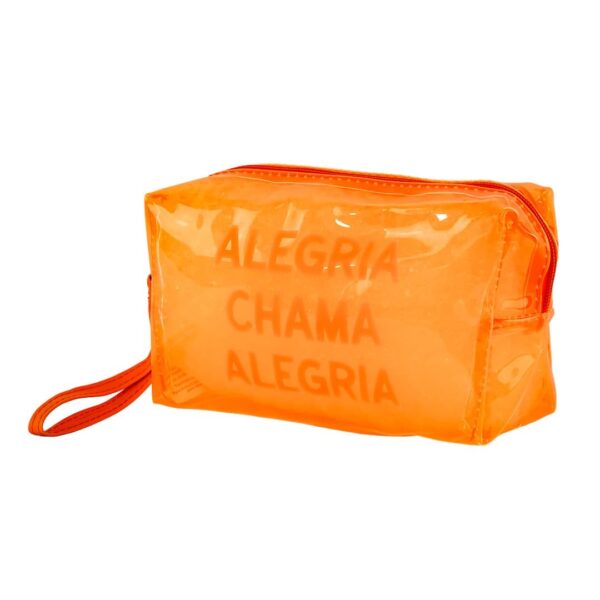 Necessaire Transparente LARANJA ALEGRIA 13x9x19cm - FLORIE - UND