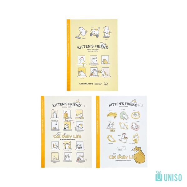 Caderno A5 Pautado Gatos Kitten's Friends 14,5x21cm - UNISO - UND