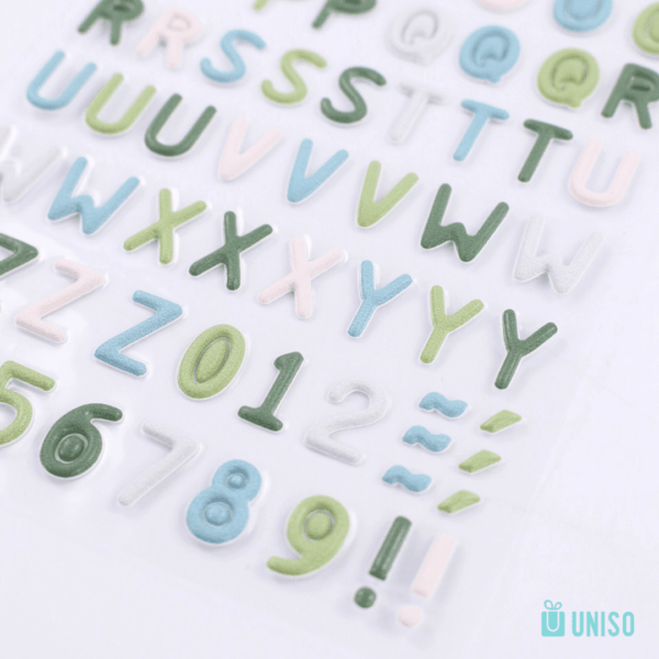 Cartela de Adesivos Lettering  – UNISO – UND