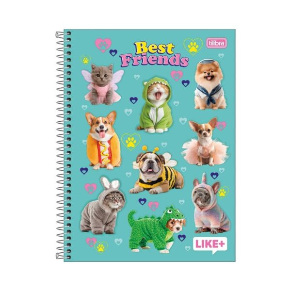 Caderno Espiral Capa Dura Universitário 1M Like+ Feminino 20x27,5cm 96 Fls - TILIBRA - UND