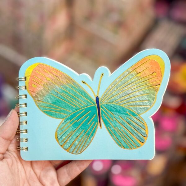 Caderneta Aramada Borboleta 14,8x10,3cm 60 Fls - SKYPAPER - UND