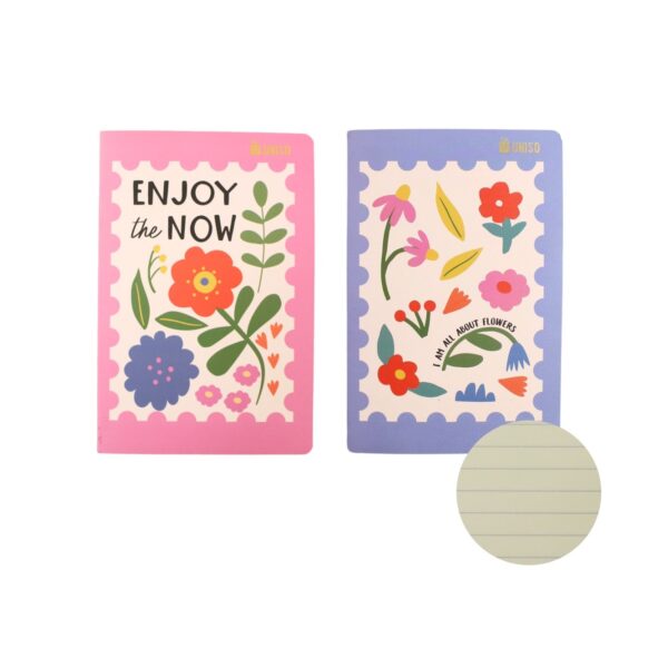 Caderno A5 Brochura PAUTADO Enjoy Now 13,5x20,5cm - UNISO - UND
