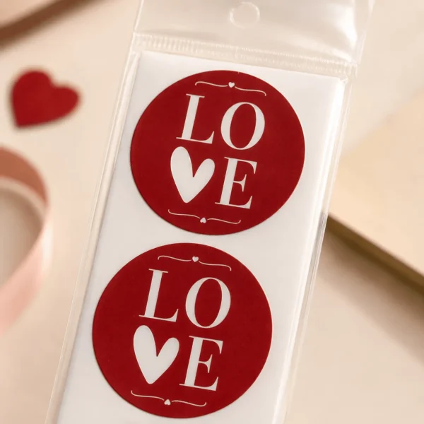 Cartela de Adesivos P/ Presente LOVE c/ 100 Adesivos - IMPORTADO - UND