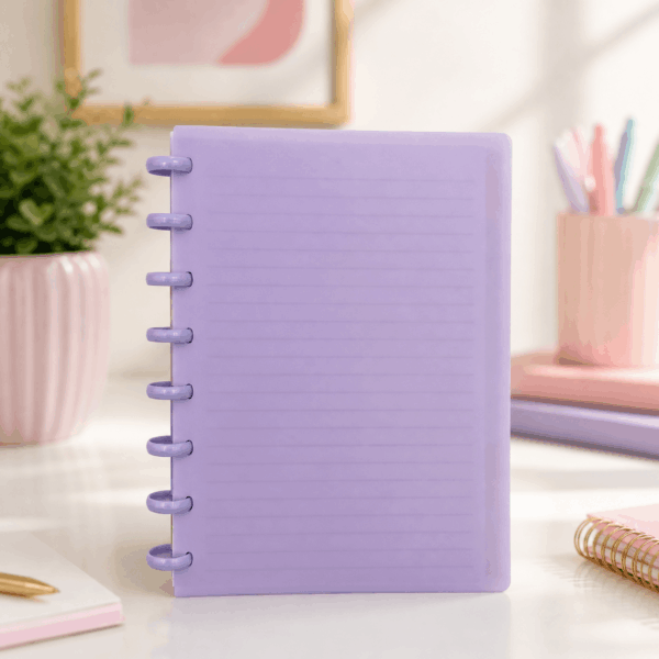 Caderno de Disco Clean LILÁS A5 80 Fls /8 Discos 20x14cm– YINS PAPER – UND