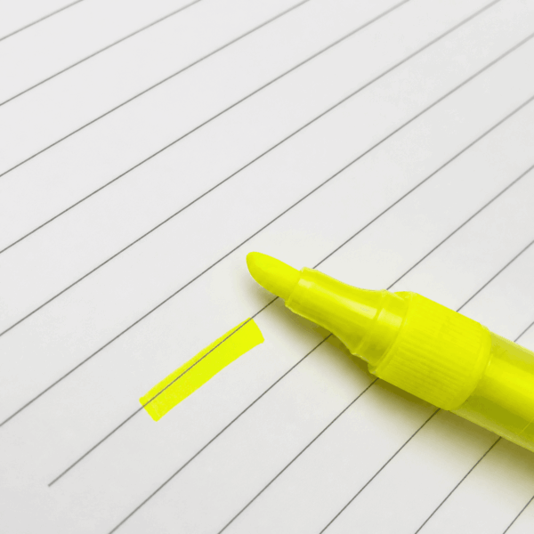 Marca Texto Neon Amarelo  – YINS PAPER – CX 12 UND